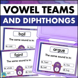 vowel teams task cards